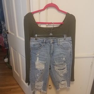 Wild fable bundle sz 10 bermuda distressed shorts